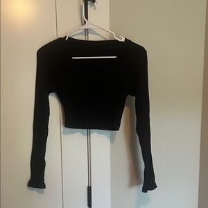 SHEIN Black Long Sleeve Bodysuit